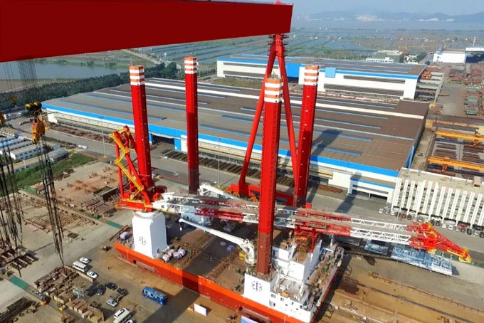 “精銦1號”（KOE-01）自升式海上風(fēng)電安裝平臺成功下水